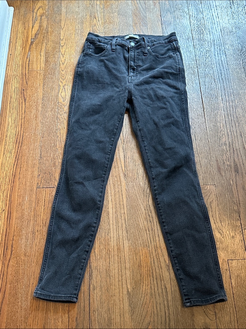 Madewell High Rise Black Skinny Jeans 29 EUC